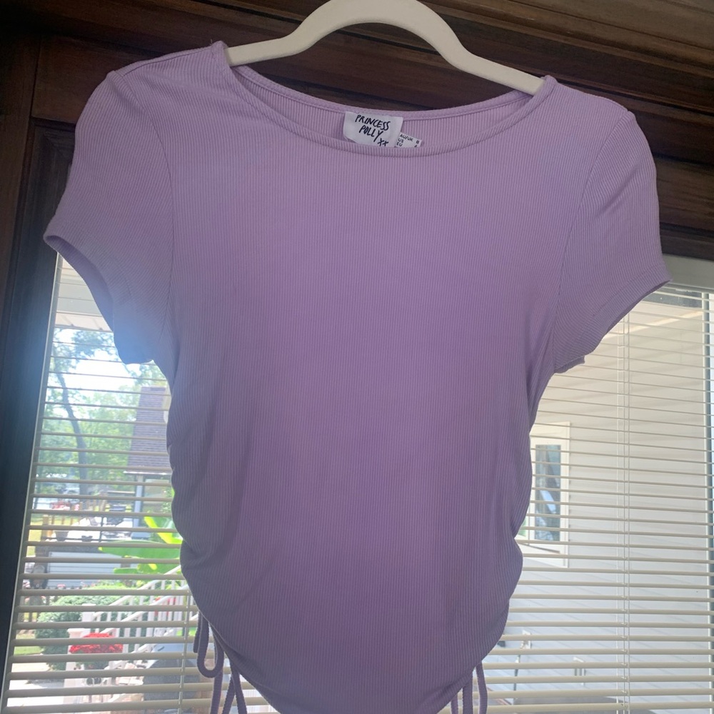 Princess Polly Lavender Short Sleeve Top